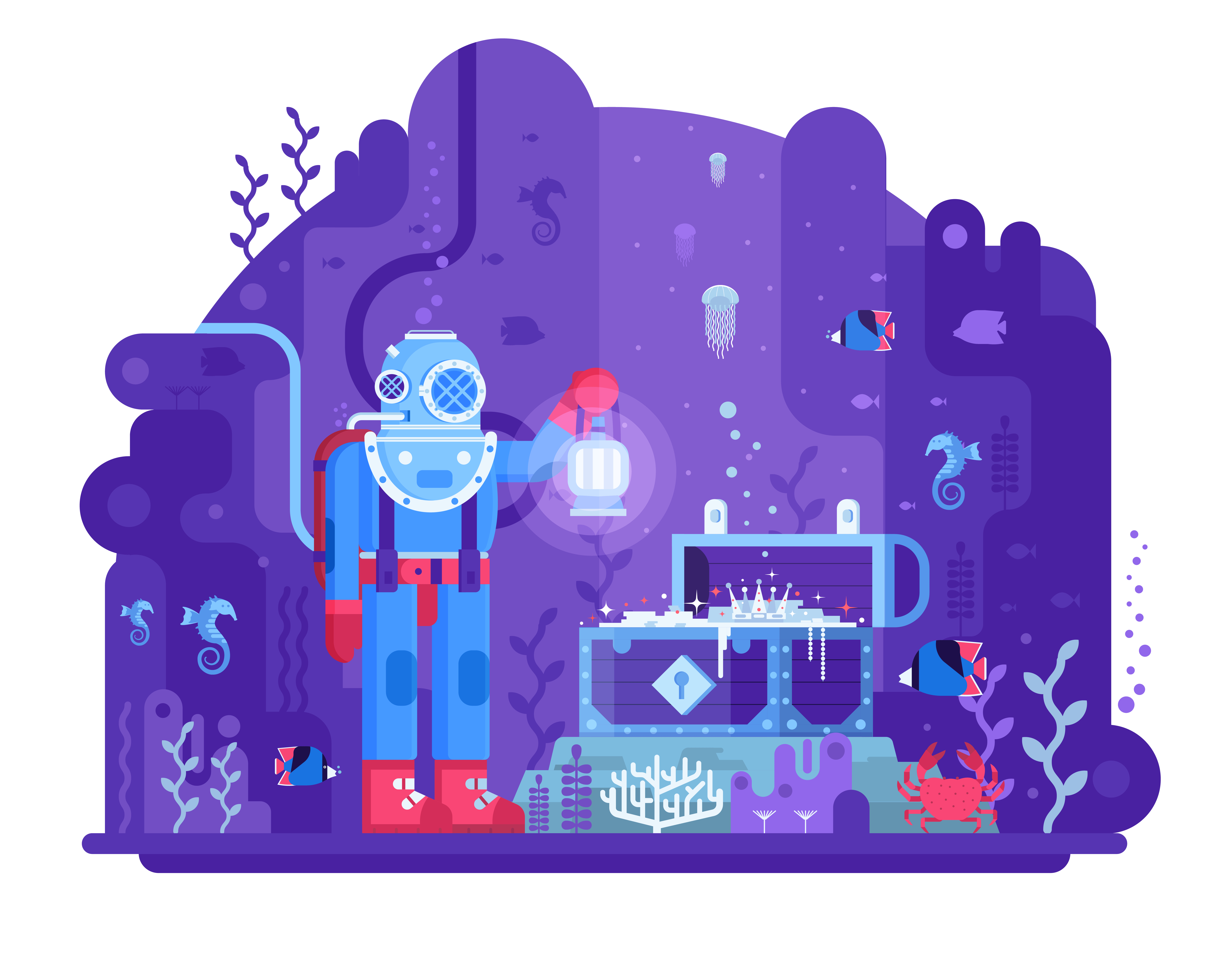 scuba-diving-vector-image